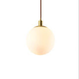 Orbilia Minimalistische Pendelleuchte | Weiße Kugel | Skandinavisches Design | Moderne Beleuchtung für Wohnräume