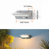 EcoGlint Rechteckige LED Wandlampe | Solarbetrieben | Minimalistisches Design für Garten und Terrasse