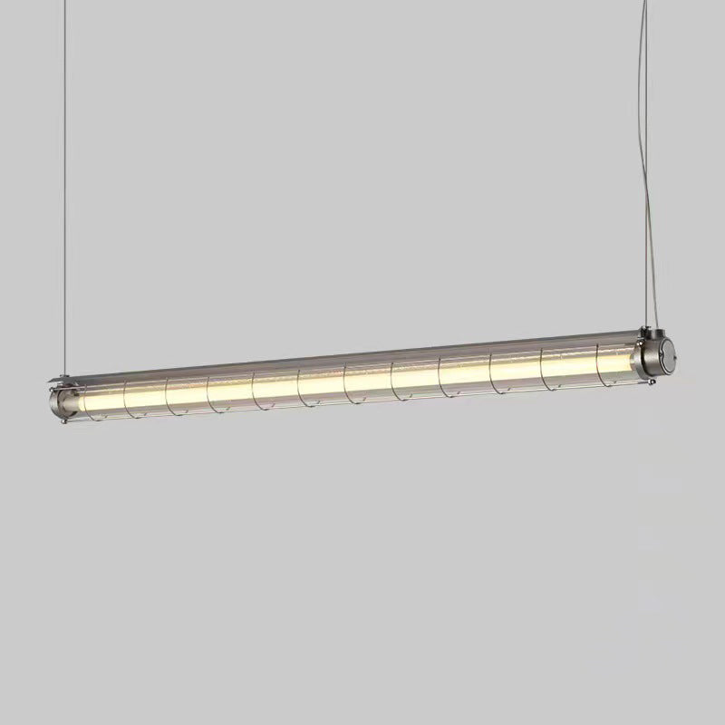 Lynteris Insel-Leuchte | Modernes Industrie-Design | Acryl & Metall | 1/2-flammig | Esszimmer-Beleuchtung