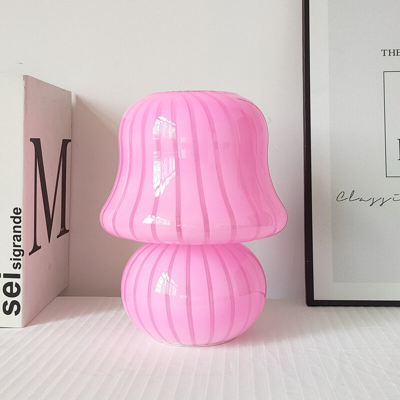 MushLume Glas Tischlampe | Französisches Design | Handgefertigt | Pilzform | Deko & Beleuchtung