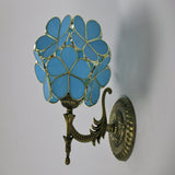 Bloomvielle Europäische Vintage Tiffany Wandleuchte | Blumenförmiges Glas | 1-Licht Design | Elegante Wandbeleuchtung