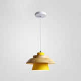 LunaDisc Moderne Pendelleuchte | Minimalistisches Design | Holz & Metall | Wohnraumbeleuchtung