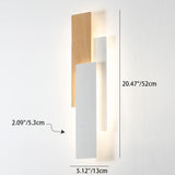 RectaGlow Wandleuchte | Modernes Holzdesign | Geometrische Rechteckform | LED & Dimmbar