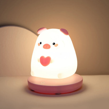 Luminio PalsTier Nachtlicht | Kreatives Silikondesign | Wiederaufladbar via USB | Deko-Tischlampe für Kinder