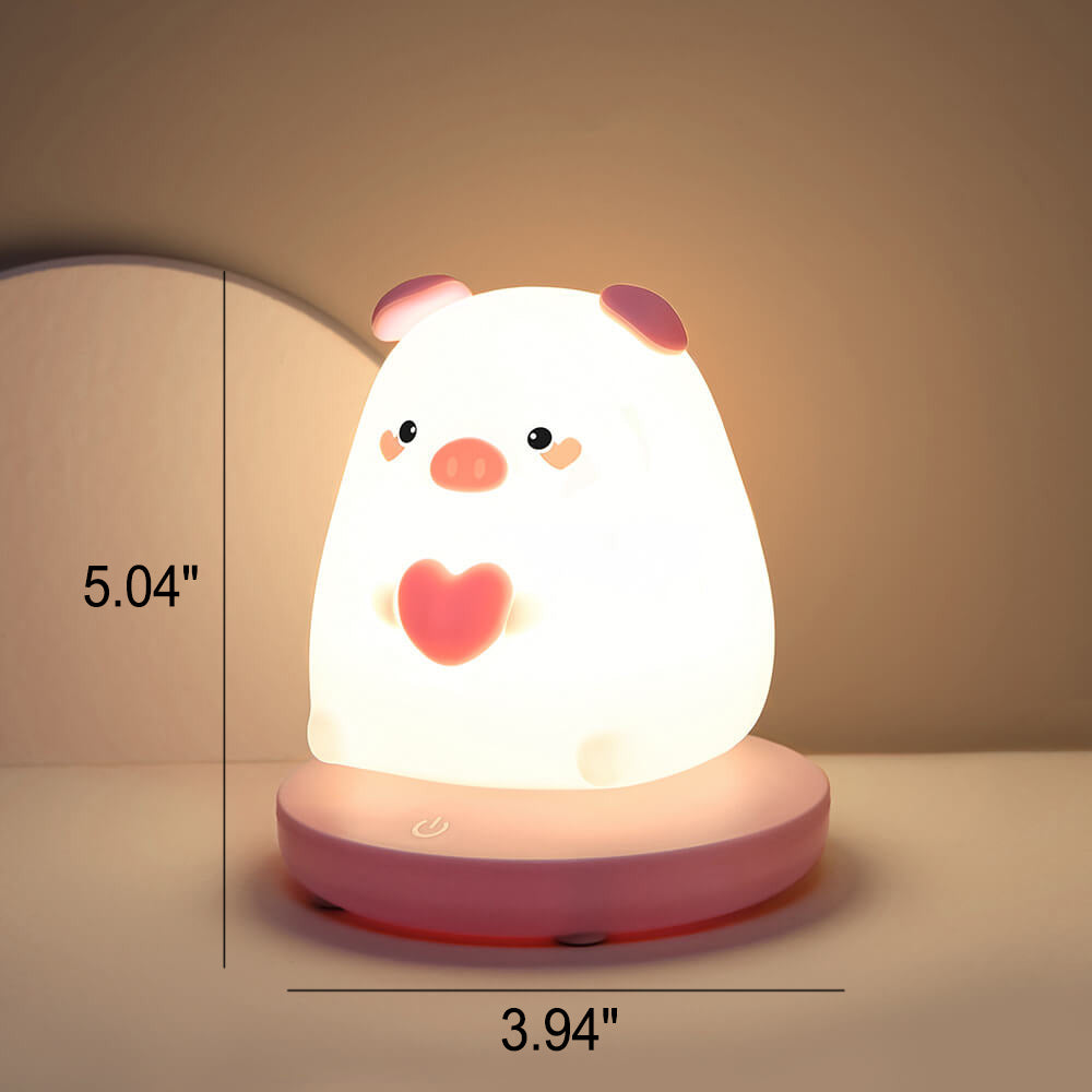 Luminio PalsTier Nachtlicht | Kreatives Silikondesign | Wiederaufladbar via USB | Deko-Tischlampe für Kinder