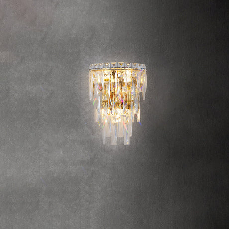 Lustrevia Kristall Wandleuchte | Luxus Design | Quasten aus Kristall | LED 1-Licht | Wohnzimmerlicht