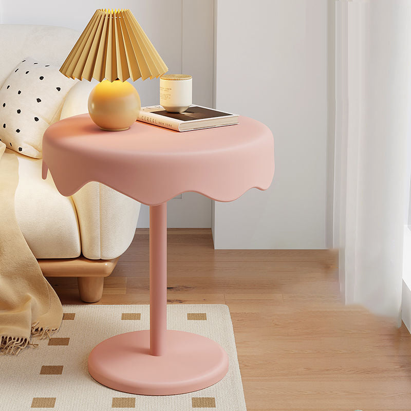 PolarNest Runder Beistelltisch | Eiscreme-Design | PP-Kunststoff & Stahl | Kreativ & Modern für Wohnzimmer