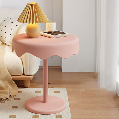 PolarNest Runder Beistelltisch | Eiscreme-Design | PP-Kunststoff & Stahl | Kreativ & Modern für Wohnzimmer