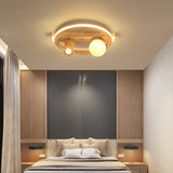 Velustra Nordic Holz LED Deckenleuchte | Modernes Design | Energieeffizient | Runde Holzlampe für Zuhause