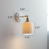 LumiZen Vintage Japanische Keramik & Messing Wandlampe | 1-Licht | Klassisches Design | Wohnzimmer Deko | Elegante Beleuchtung