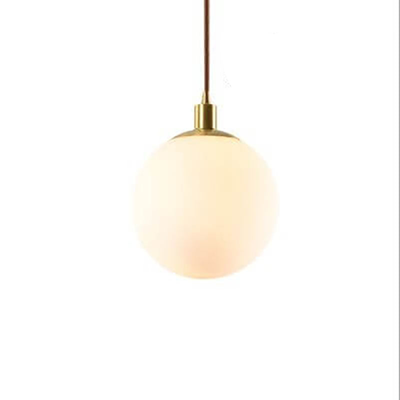 Orbilia Minimalistische Pendelleuchte | Weiße Kugel | Skandinavisches Design | Moderne Beleuchtung für Wohnräume