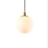 Orbilia Minimalistische Pendelleuchte | Weiße Kugel | Skandinavisches Design | Moderne Beleuchtung für Wohnräume