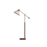 LumoShade Vintage Nordic Design Stehlampe | Stoffschirm | Holz & Metall | Stimmungslicht | Deko für Wohnzimmer & Schlafzimmer