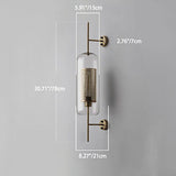 Lumivault Industrial Wandlampe | Zylindrischer Glasschirm | Eisenrahmen | Deko für Schlafzimmer & Wohnräume
