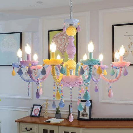 LumiÉtoile Kinder Kronleuchter | Moderner Candelabra-Stil | Kristallglas | 5-15 Lichter