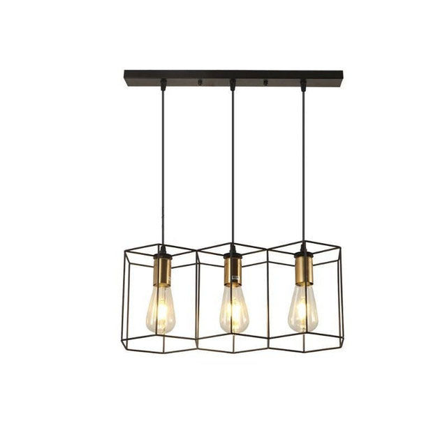 Ironis Vintage Kronleuchter | Geometrisches Design | 3/5-flammige Inselbeleuchtung | Industrieller Stil