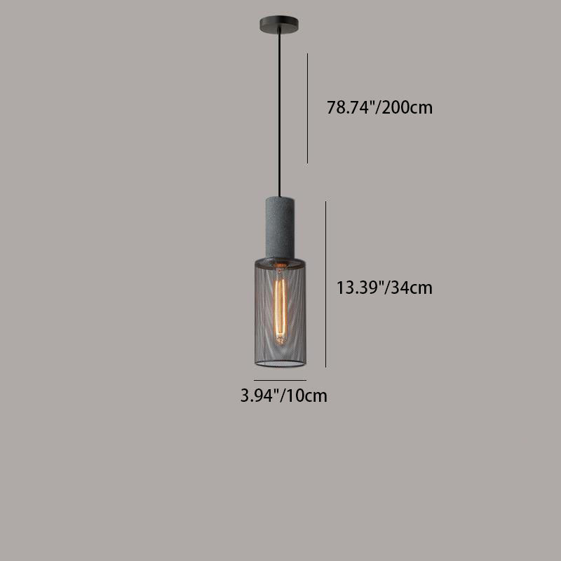 UrbanTaper Industrial Design Zement Pendelleuchte | Zylindrische Form | Moderner Look | Perfekt für Wohnzimmer