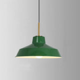 RetroDome Industrielle Vintage Pendelleuchte | Grünes Eisen-Kuppeldesign | Einzellicht | Rustikale Deckenbeleuchtung