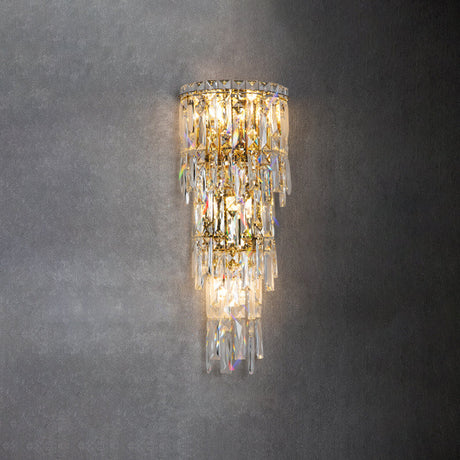 Lustrevia Kristall Wandleuchte | Luxus Design | Quasten aus Kristall | LED 1-Licht | Wohnzimmerlicht