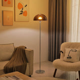 AuroraDome Nordic Vintage Acryl LED Stehlampe | Klarer Kuppelschirm | 3 Lichtfarben | Elegantes Design für Wohnräume