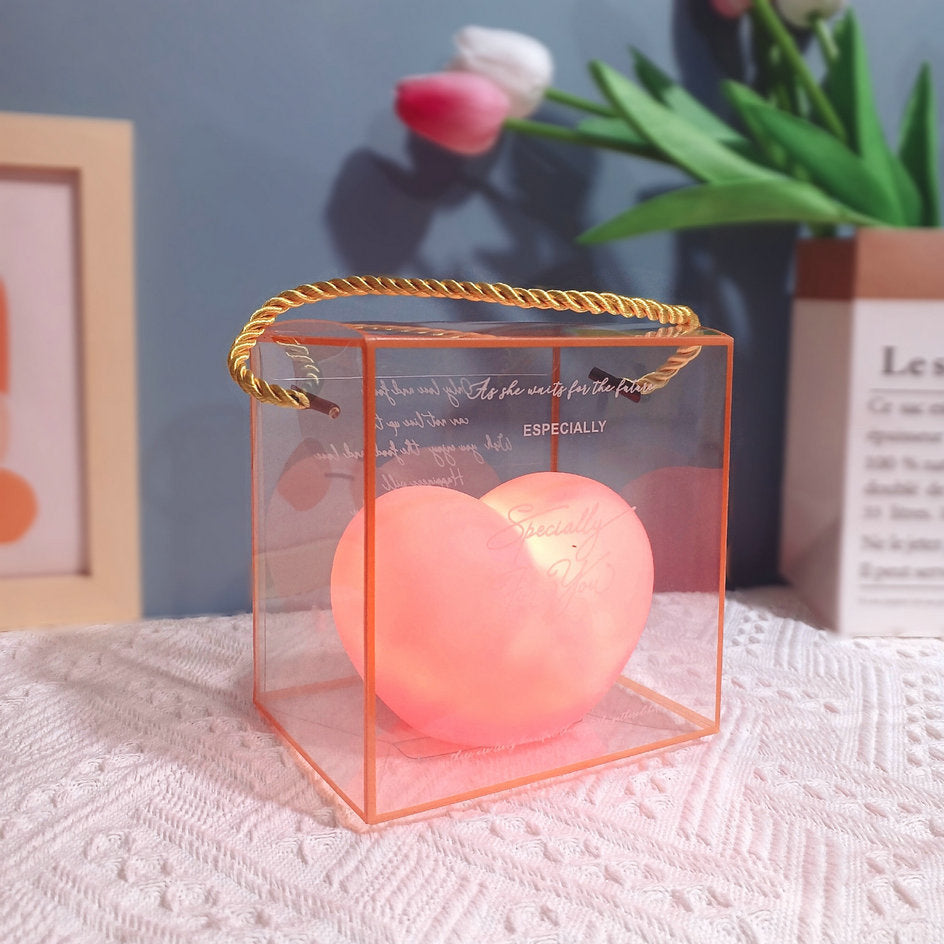 LuvSphere Silikon LED Nachtlicht | Herzförmiges Design | Tischlampe | Warmes Stimmungslicht | Dekorativ