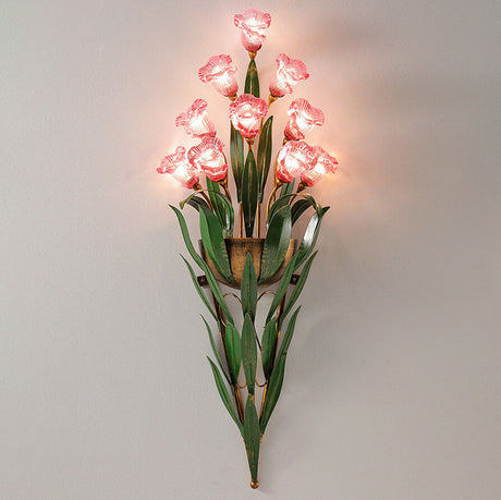 FloraLux Wandlampe | Modern Minimalist Design | 6/10-flammig | Glasblüten | Dekorative Beleuchtung
