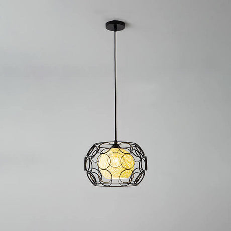 HempGlow Kreative Pendelleuchte aus Hanfgeflecht | Modernes Design | Einzigartiger Lichtakzent | Hängeleuchte für Zuhause