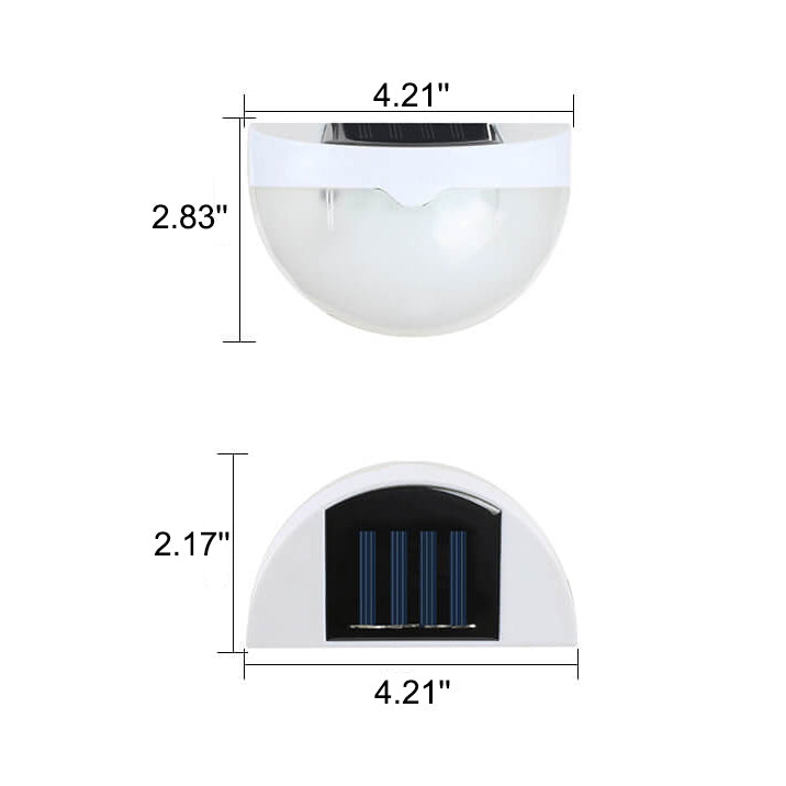 SolarCrest LED Wandleuchte | Halbkreis-Design | Solarbetrieben | Wasserdicht | Zaun- und Außenbeleuchtung