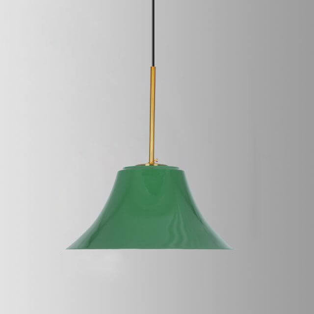 RetroDome Industrielle Vintage Pendelleuchte | Grünes Eisen-Kuppeldesign | Einzellicht | Rustikale Deckenbeleuchtung