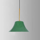 RetroDome Industrielle Vintage Pendelleuchte | Grünes Eisen-Kuppeldesign | Einzellicht | Rustikale Deckenbeleuchtung