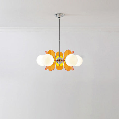 LumiOrion Acryl-Kronleuchter | 3/5/6/8 Lichter | Mid-Century Design für Wohnzimmer & Essbereich