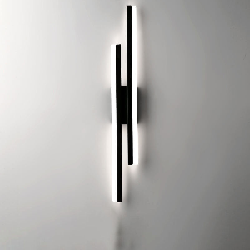 LuxLine Moderne LED Wandlampe | Minimalistisches Design | Eisen & Acryl | Dimmbares Licht