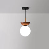 LumiHaus Deckenleuchte Holz | Japanisch-Nordisches Design | Glas Kugel | Warmes Stimmungslicht