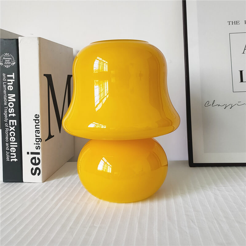 MushLume Glas Tischlampe | Französisches Design | Handgefertigt | Pilzform | Deko & Beleuchtung