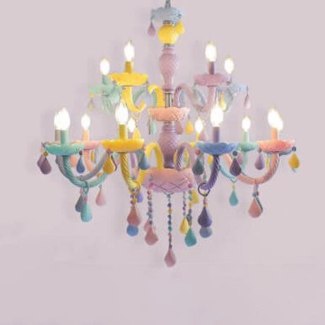 LumiÉtoile Kinder Kronleuchter | Moderner Candelabra-Stil | Kristallglas | 5-15 Lichter