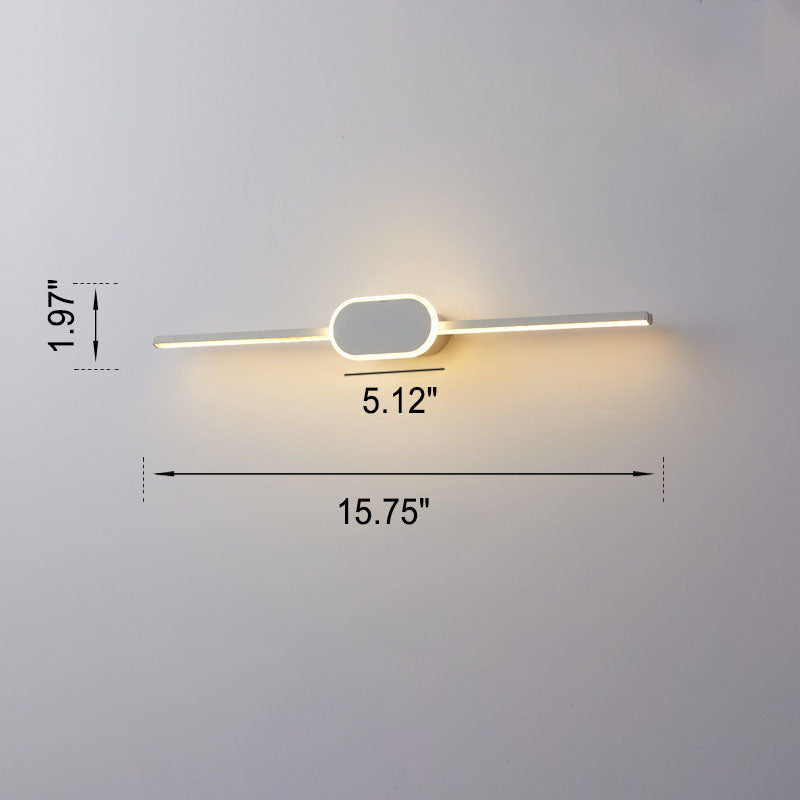 NovaBeam LED Wandleuchte | Minimalistisches Design | Ovaler Sockel | Dimmbar | Badezimmer- & Wohnbeleuchtung
