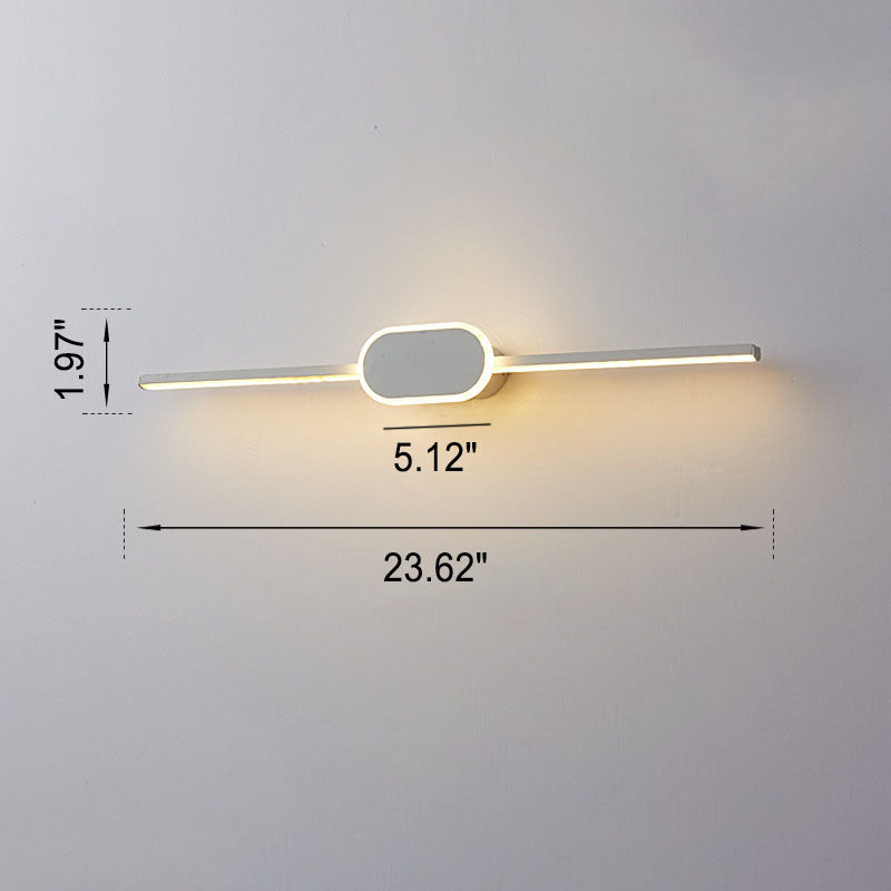 NovaBeam LED Wandleuchte | Minimalistisches Design | Ovaler Sockel | Dimmbar | Badezimmer- & Wohnbeleuchtung