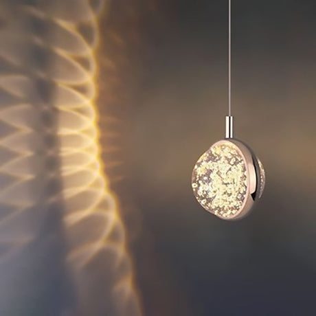 LuminSphere LED Pendelleuchte | Aluminium-Kristall-Design | Modern & Minimalistisch | Für Schlafzimmer & Esszimmer
