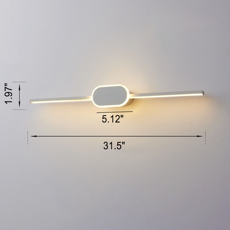 NovaBeam LED Wandleuchte | Minimalistisches Design | Ovaler Sockel | Dimmbar | Badezimmer- & Wohnbeleuchtung