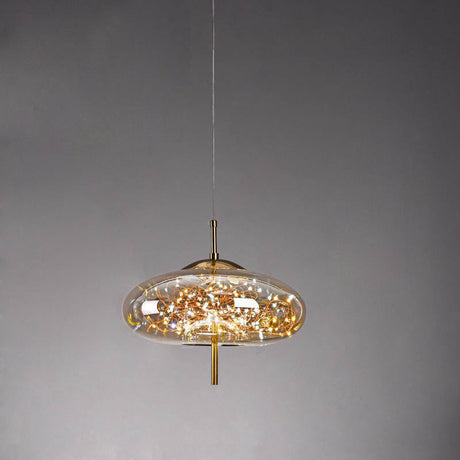 LumoSphere Nordic Pendelleuchte | Zylinder Oval Design | Glas-Lampe | Dimmbares LED Licht | Schlafzimmer & Wohnräume