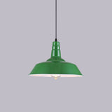 RetroDome Industrielle Vintage Pendelleuchte | Grünes Eisen-Kuppeldesign | Einzellicht | Rustikale Deckenbeleuchtung