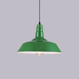 RetroDome Industrielle Vintage Pendelleuchte | Grünes Eisen-Kuppeldesign | Einzellicht | Rustikale Deckenbeleuchtung