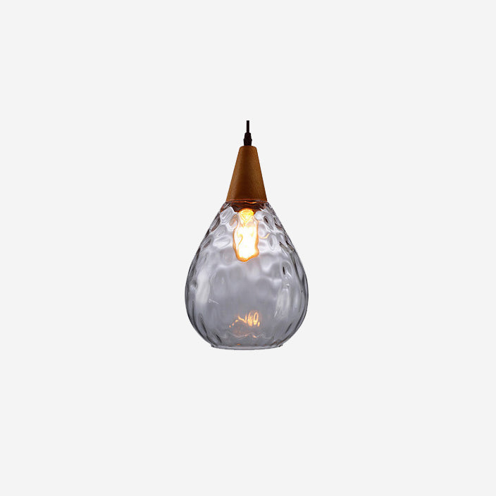 LuxeDrift Tropfenförmige Pendelleuchte | Wasserwellen-Glas | Eleganz für modernes Wohnen