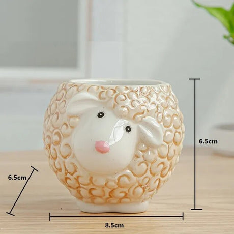 PetPot Mini Keramik-Tiertöpfe-Kollektion | Niedliche Pflanzgefäße | Deko für Zuhause und Büro
