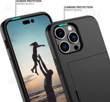 LuxShield iPhone-Hülle mit Kartenhalter | Schlankes Design | Kartenaufbewahrung | Schutz & Stil