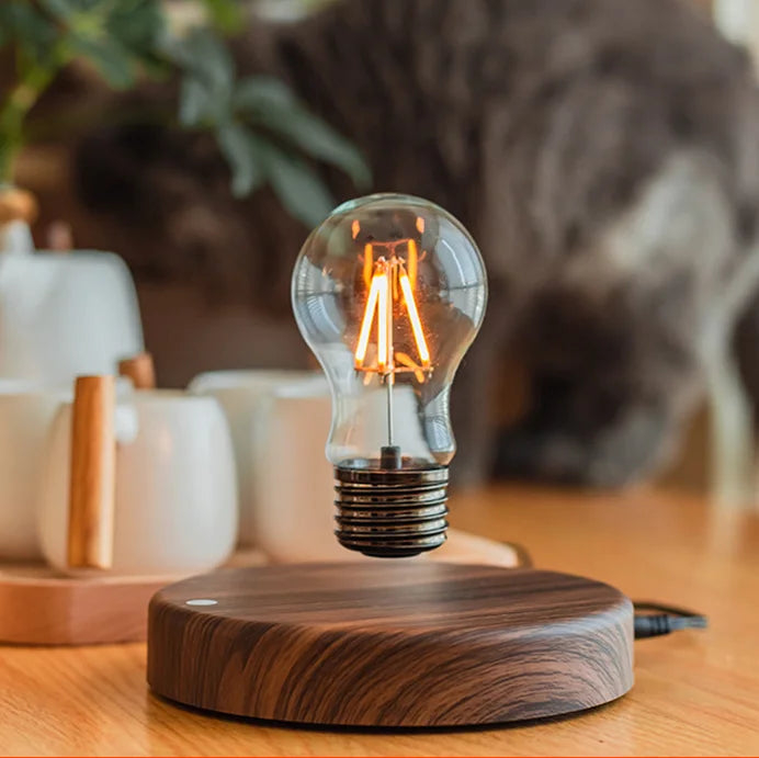 LumoFloat Schwebende LED Glühbirne | Magnetische Tischlampe | Modernes Design | Dekoratives Highlight
