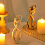 LoveSculpt Sandstein Liebhaber Statue | Hochzeitsdeko | Valentinstag Geschenk | Romantische Heimdekoration