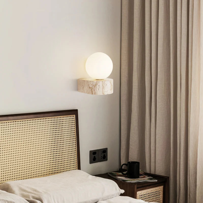 Luxivora LED-Wandleuchte | Moderne Travertin-Optik | Elegante Beleuchtung für Innenräume