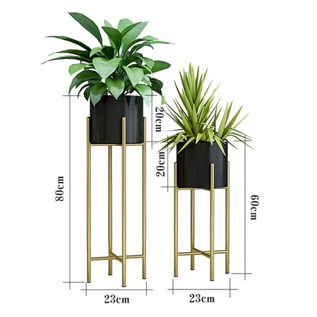 PlantaForm Metall-Pflanzgefäß 2er-Set | Dekorative Übertopfe für Innen und Außen | Modernes Design