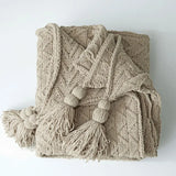HeartKnit Kuscheldecke aus Chenille | Strickdesign | Für Bett & Sofa | Weich & Gemütlich